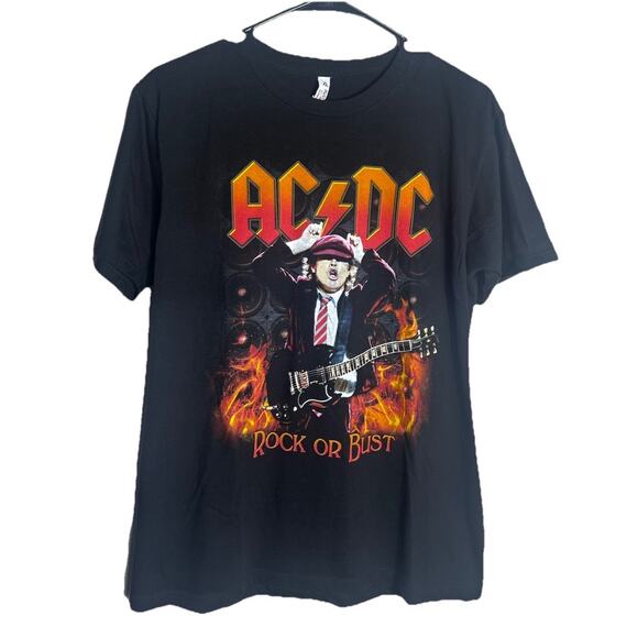 Anvil Other - AC/DC Rock or Bust 2016 Tour Shirt Medium Black Highway to America Axl Rose Band